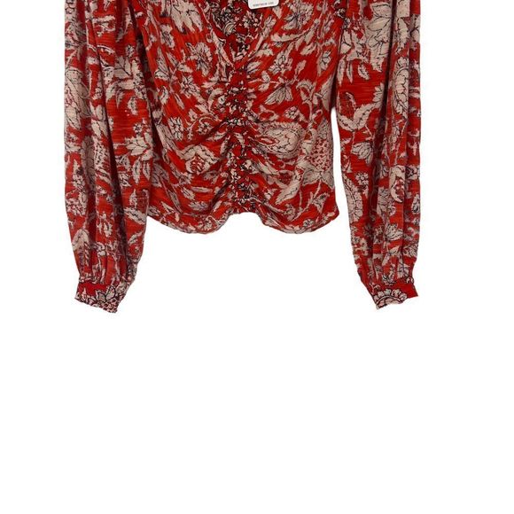 Free People Say The Word Top / Ruby Red Combo Size Small NWT - Picture 7 of 12